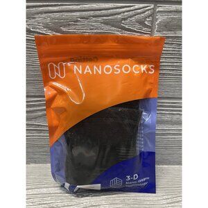 Nanosocks 3D Adult Compression Socks Nano-Weave Technology Unisex Black Size 2